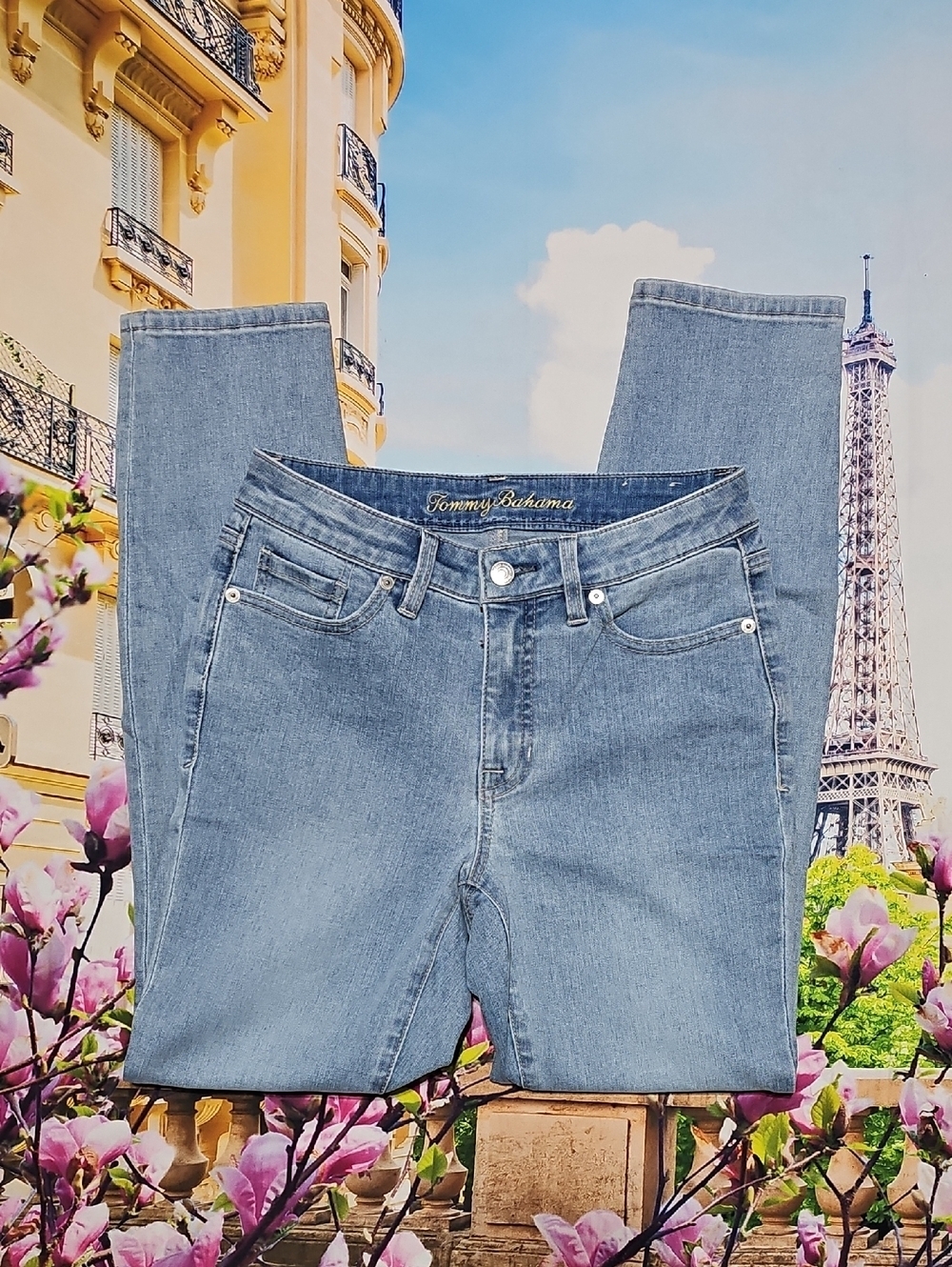 Tommy Bahama High Rise Skinny Ankle Denim Blue Jeans Size 0/28